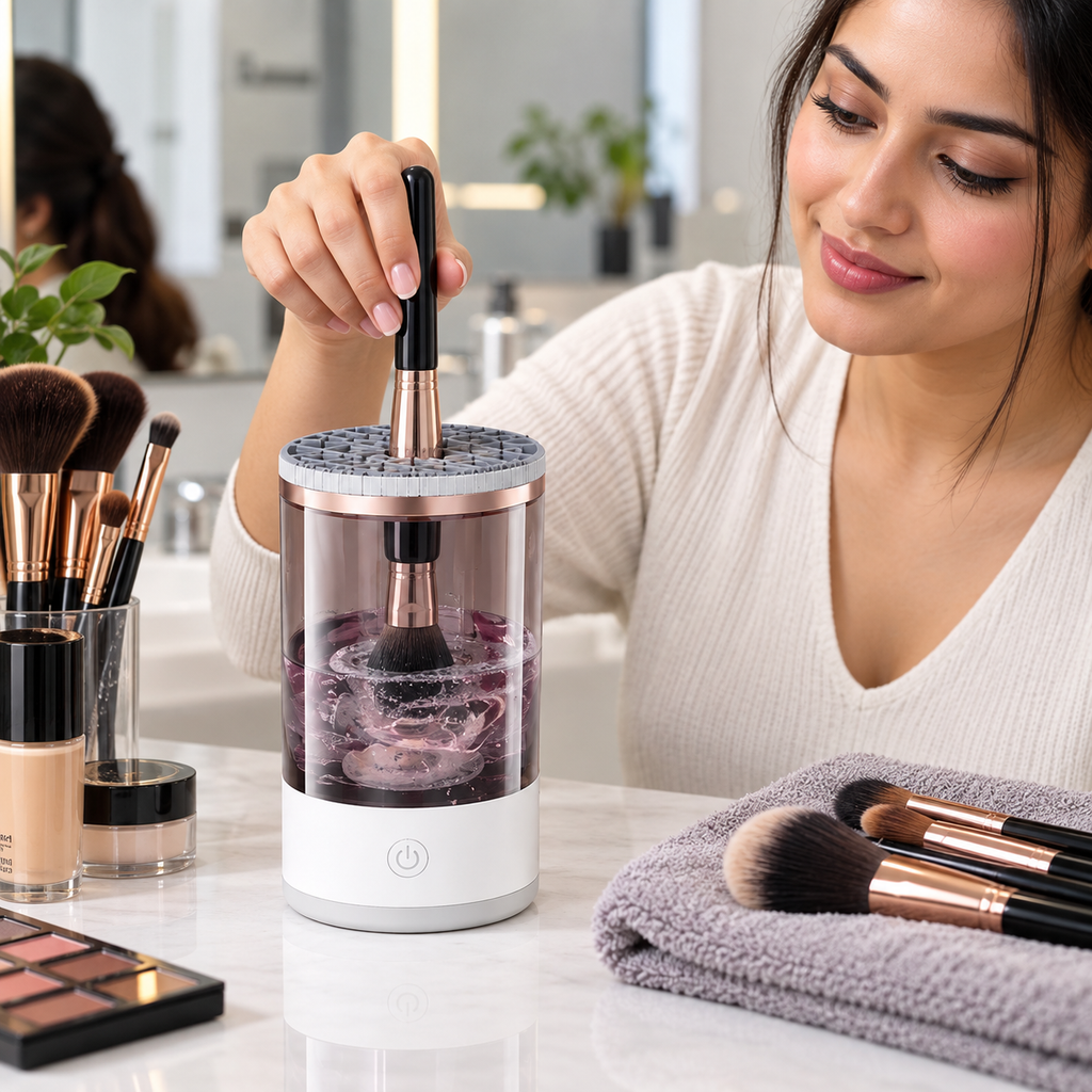 Automatic Makeup Brush Cleaner – Electric USB Brush Washing Machine