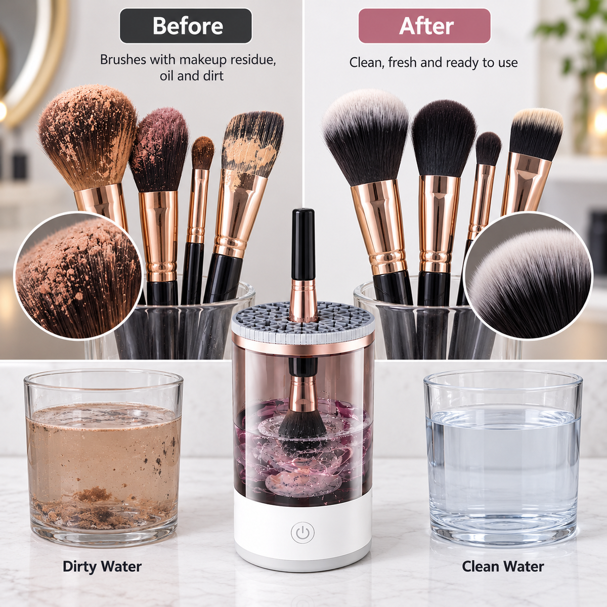 Automatic Makeup Brush Cleaner – Electric USB Brush Washing Machine